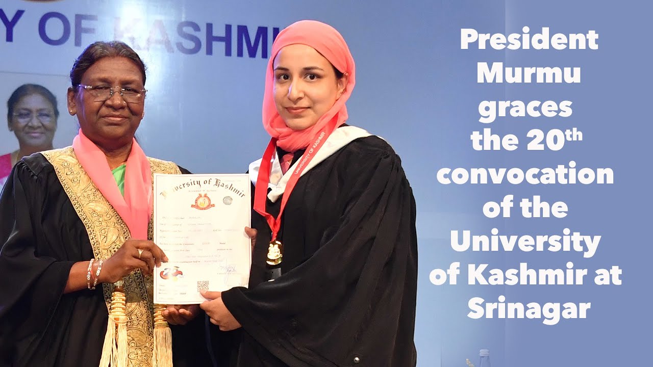 President Droupadi Murmu graces the 20th convocation of the University of Kashmir at Srinagar