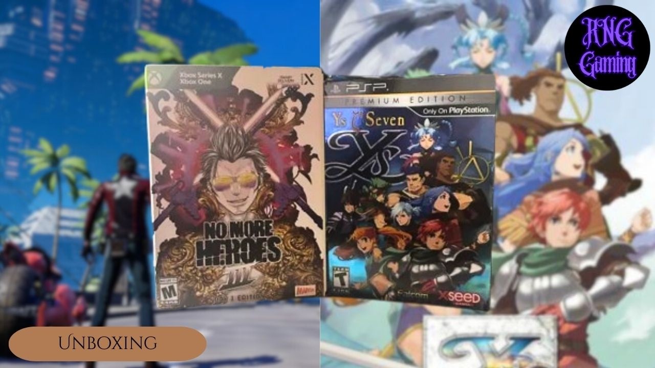 No more heroes 3 and ys 7 deluxe editions unboxing. 