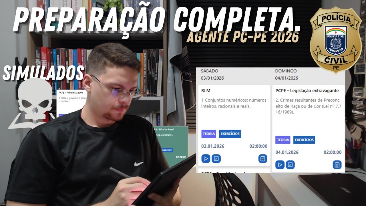 É assim que irei estudar para PC-PE em 2026. A verdade.