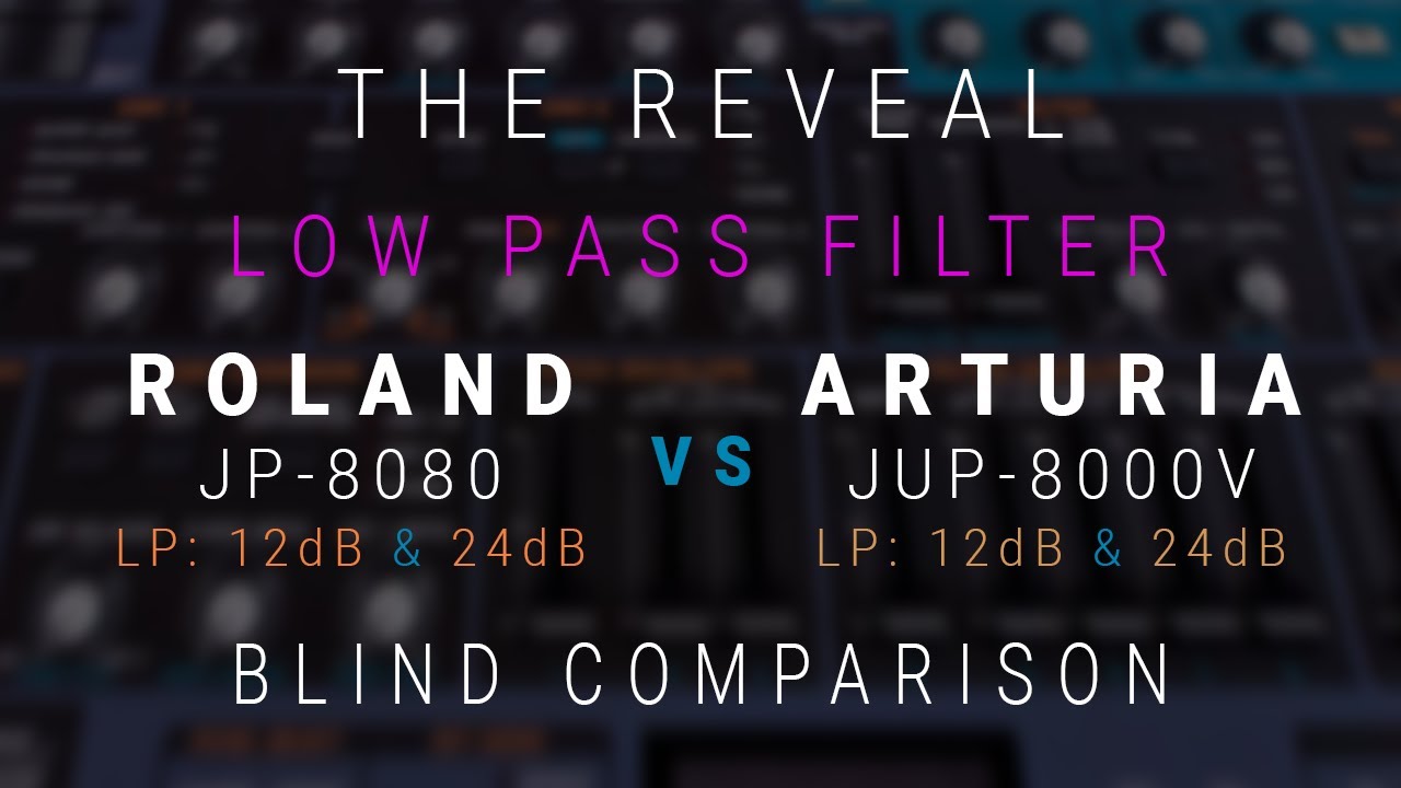 Roland JP-8080 vs Arturia JUP-8000 v - Lowpass Filter Comparison - The Reveal!