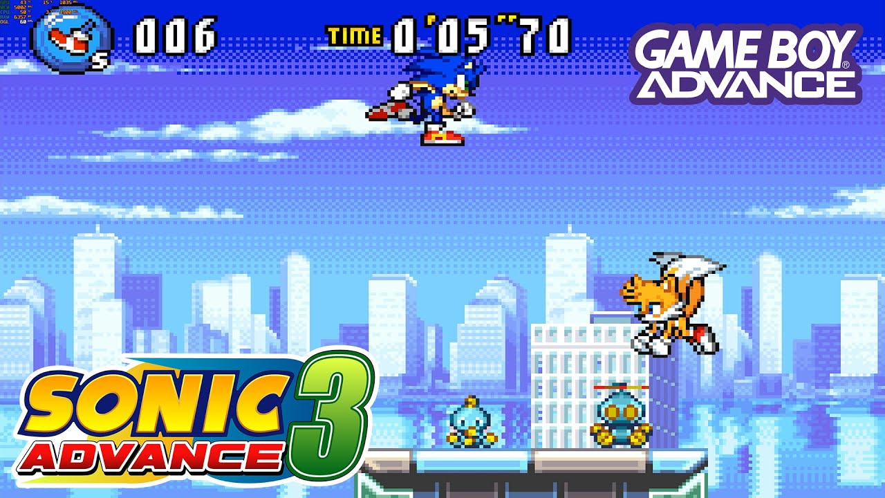 SONIC ADVANCE 3 / RTX 3080 4K / GBA emulator mGBA PC