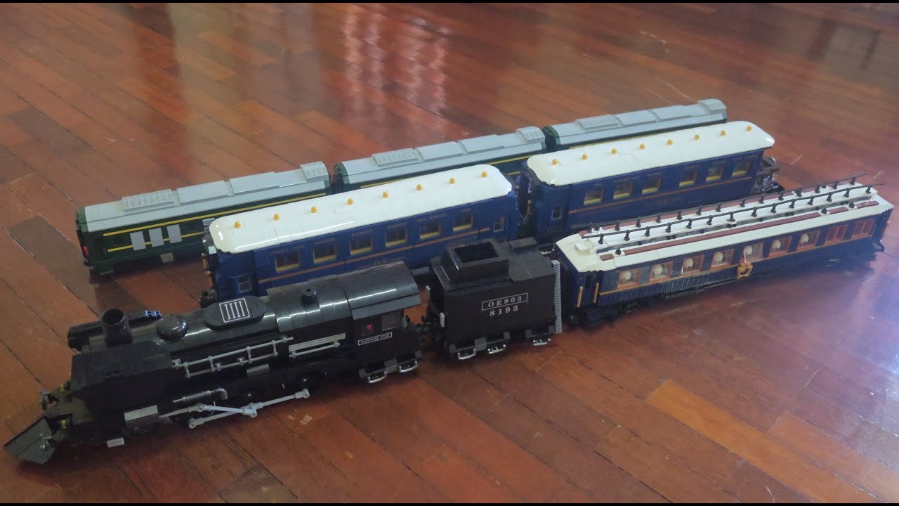 Jie Star Mould King Orient Express Train with 6 Coaches (1st class, Business, Economy)
