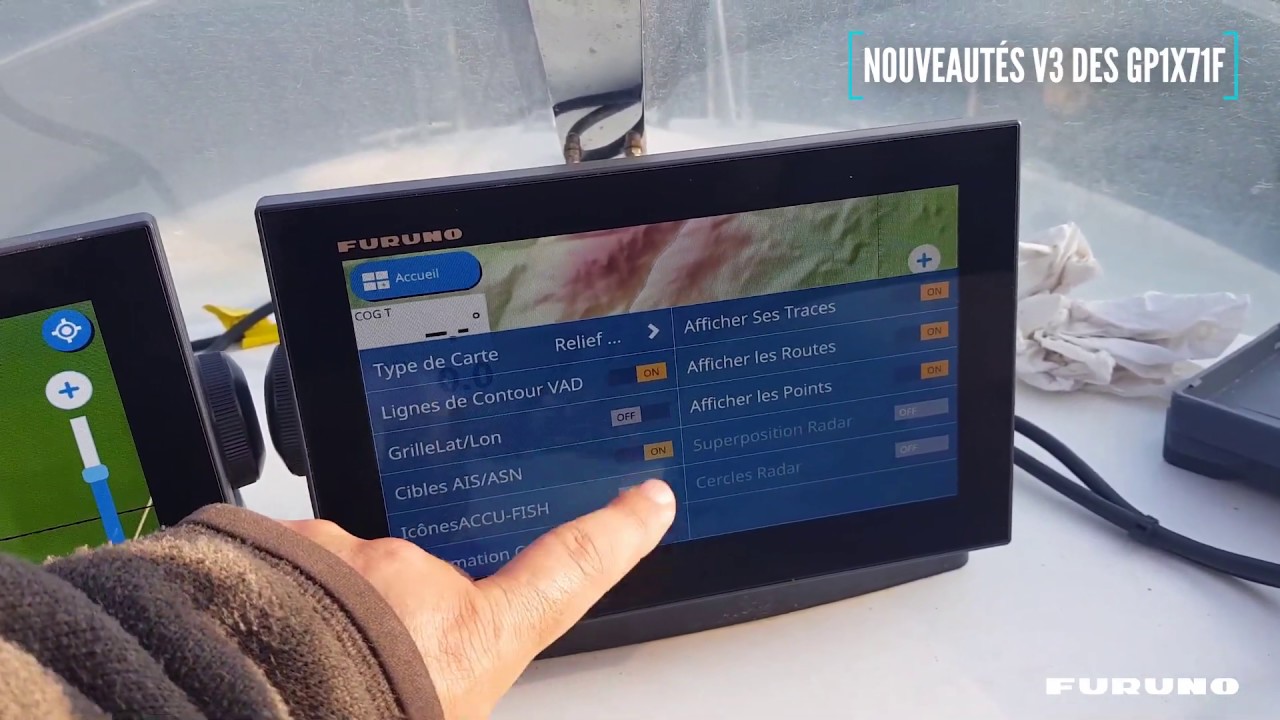 Nouveautés v3 des combinés GPS-Sondeur GP1X71F Furuno