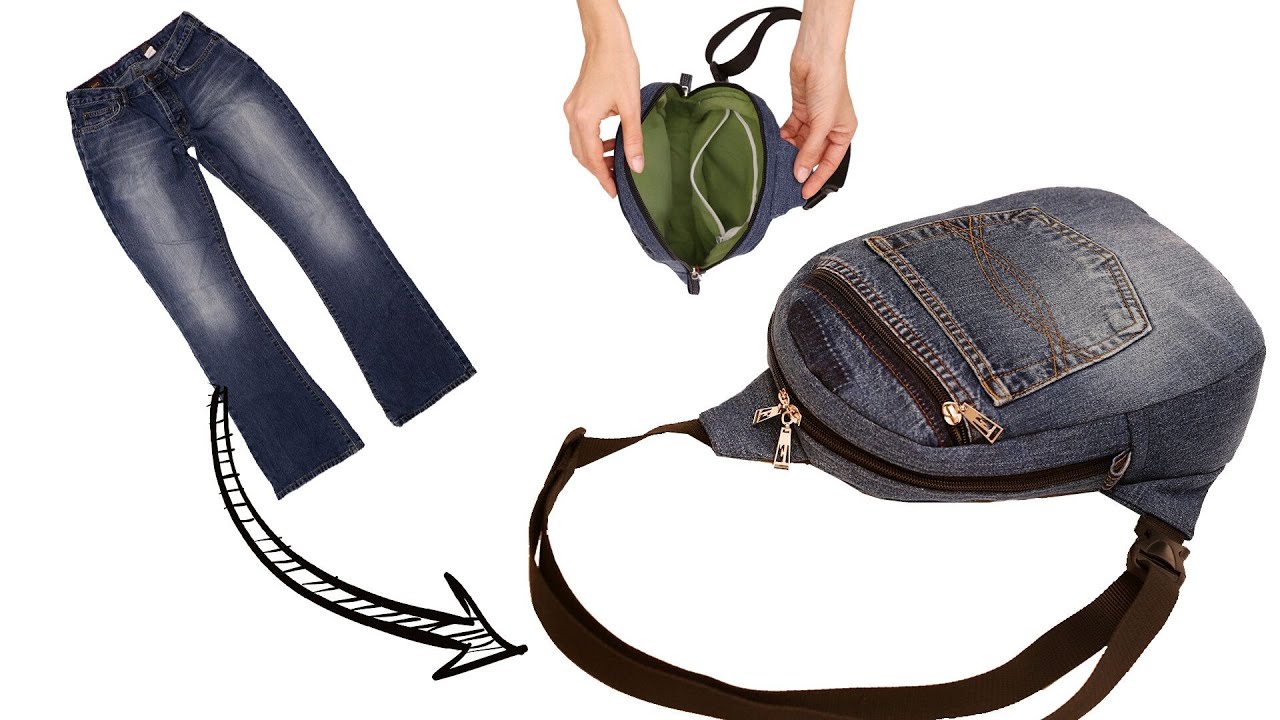 Я сшила простой рюкзак из старых джинсов - сумка своими руками!