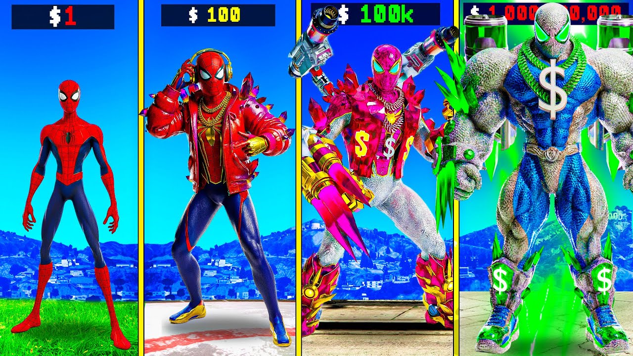 $1 SPIDERMAN to $1,000,000,000 in GTA 5