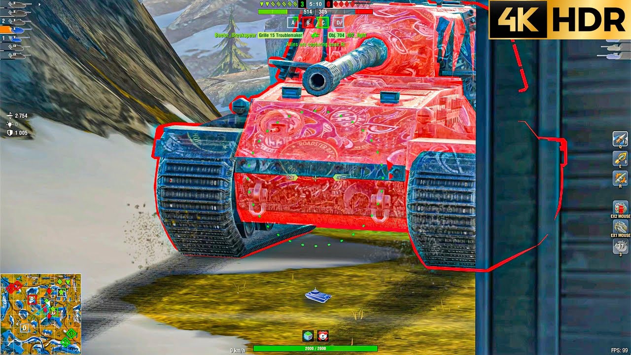 World Of Tanks Blitz Replays - T110E4 (4K 60FPS)