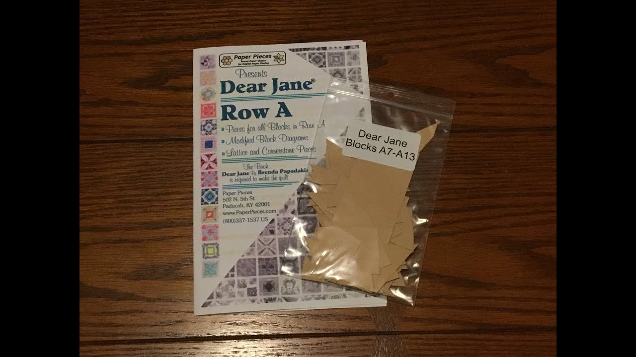 Bag Sort:  Blocks A7-A13 - Dear Jane Goes EPP