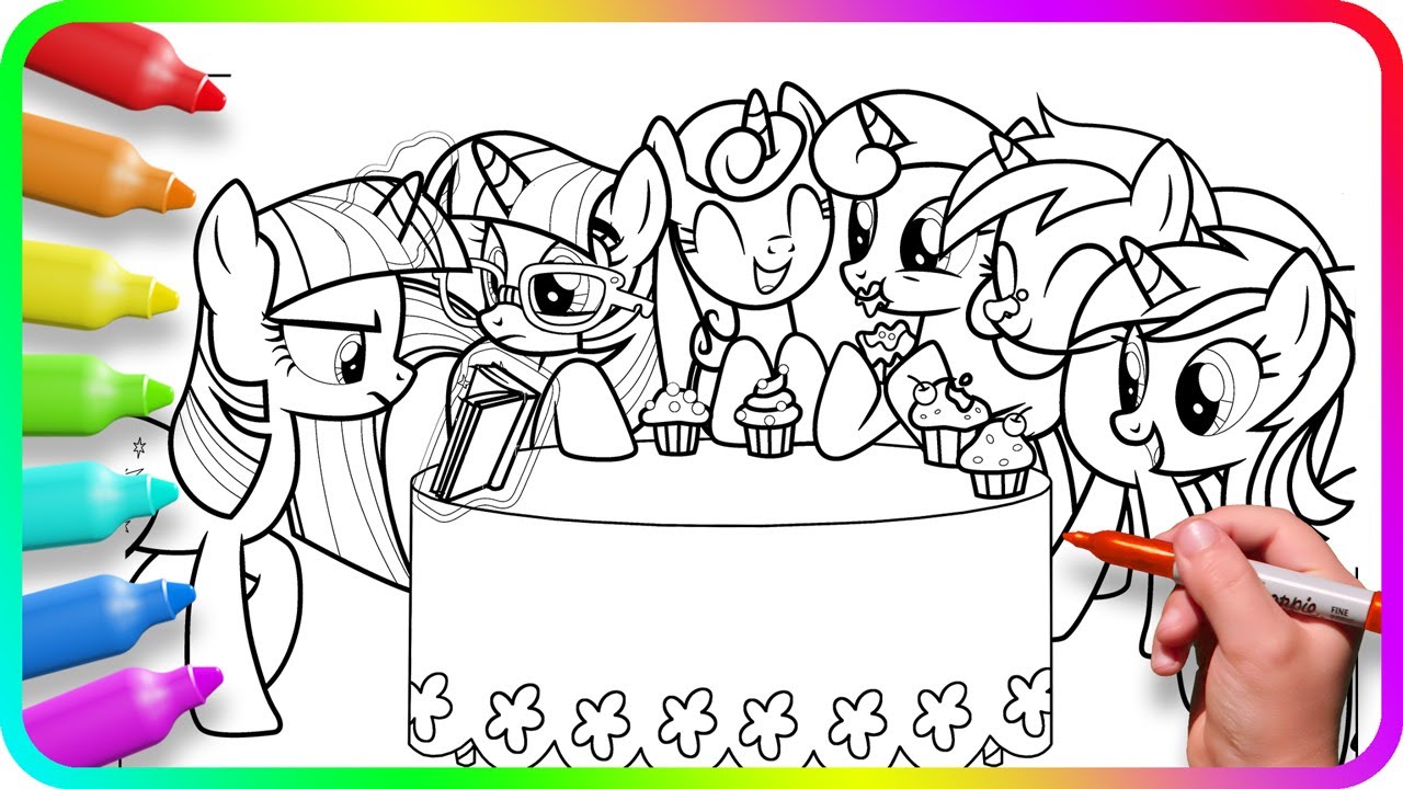 Coloring Pages MY LITTLE PONY - Breakfast. How to color My Little Pony. Easy Drawing Tutorial.  MLP