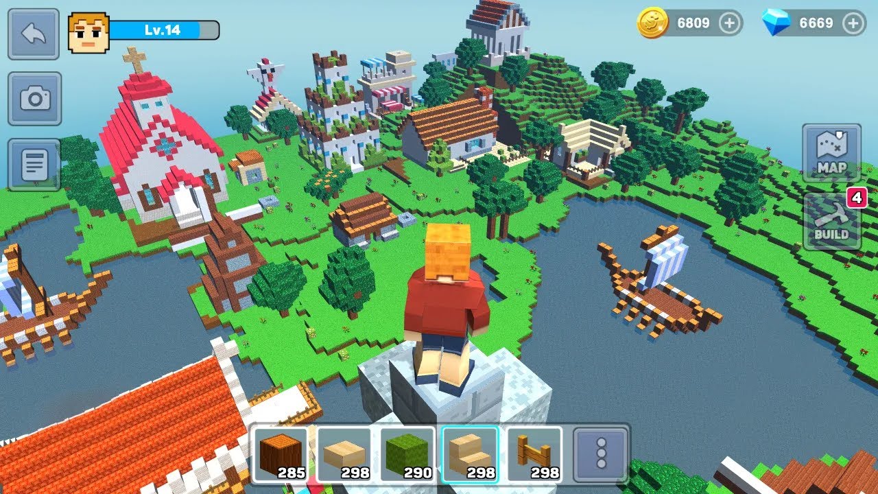 Town Building Life Simulator Gameplay | Build Creative Block Craft World