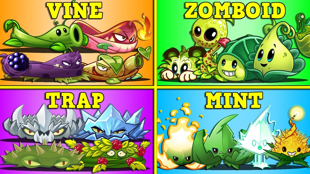 Случайная команда из 12 растений против всех зомби — кто победит? — PvZ 2 Battlez