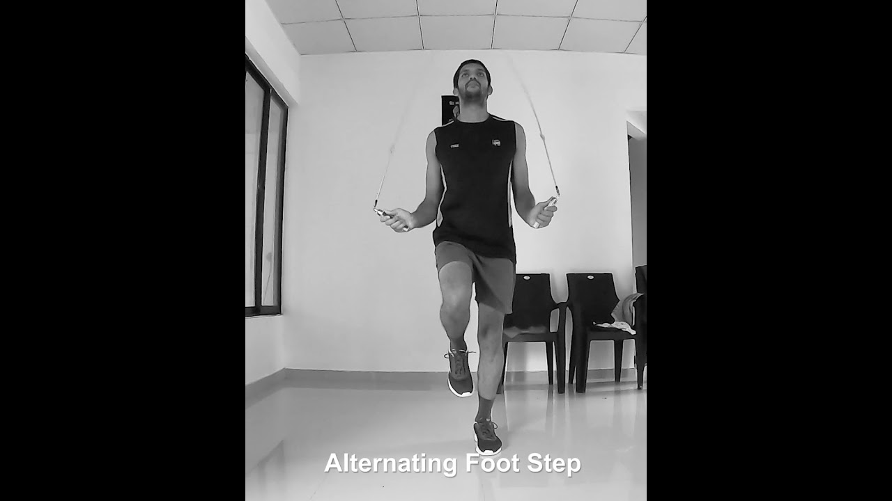 Alternate Foot Step Skip | Jump Rope Slow Motion Clip #SHORTS