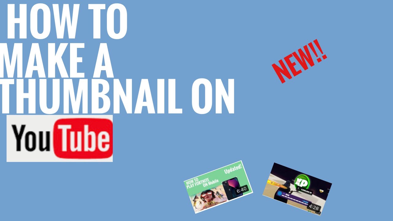 How to make a thumbnail on YouTube using your phone￼￼!
