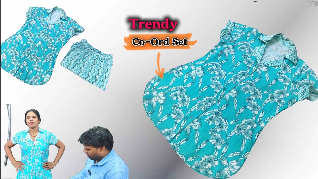 Corde set cutting and stitching in easy way  Part -2.#stitching #ladiesshirt  #poojafashionboutique 