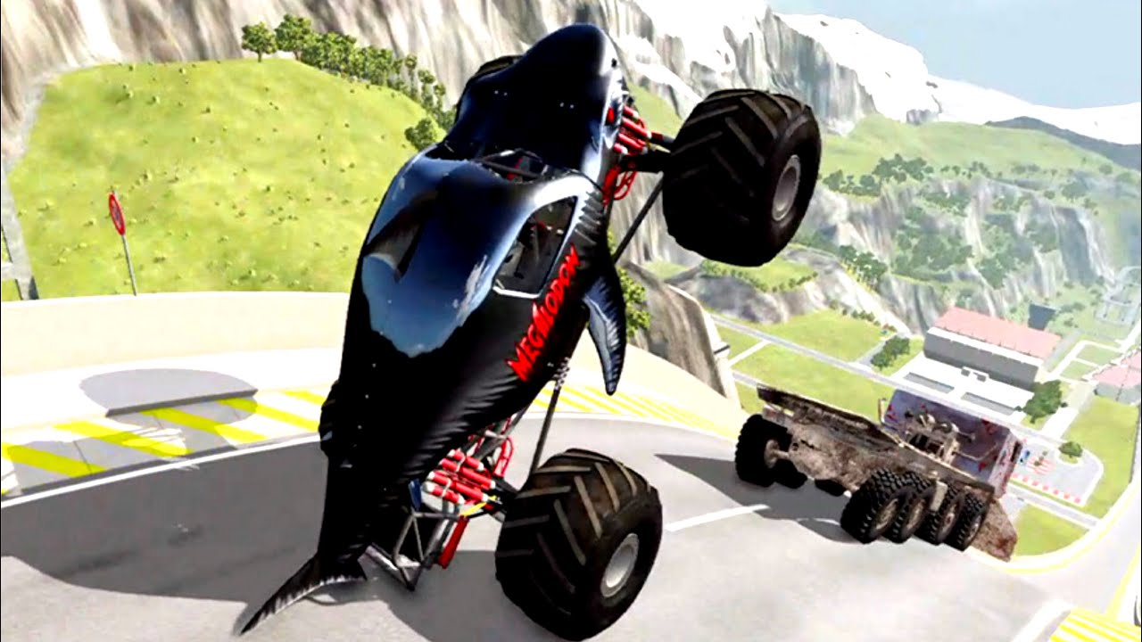 Monster Truck Gameplay Compilation: Insane BeamNG Drive Crashes, Racing, & Monster Jam Freestyle 1