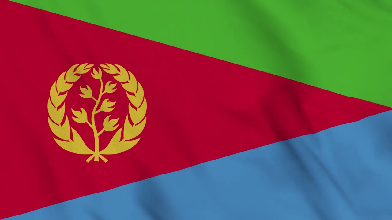 Eritrea Flag Waving 4K | Eritrean National Flag Animation