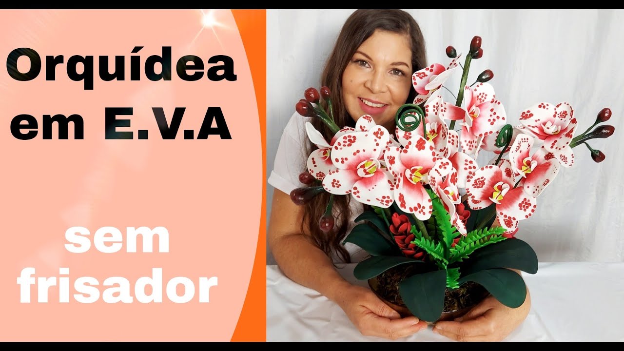 Como fazer uma linda orquídea phalaenopsis com pintas @RosailmaArtes123