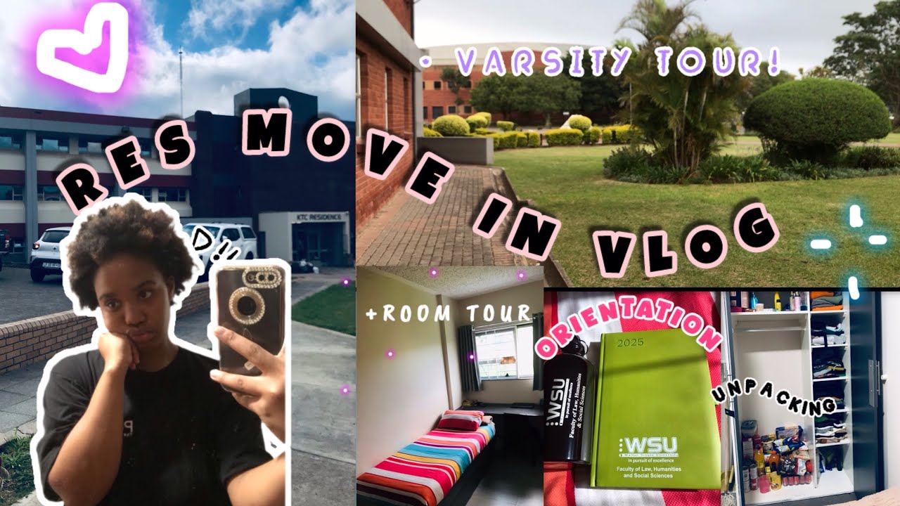 UNI VLOG: RES MOVE IN|| ORIENTATIONS + many more| 1st year student|| South African Youtuber