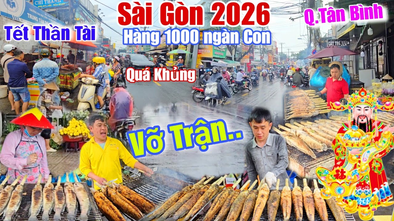Tết Thần Tài 2026 sài gòn Vỡ Trận..Hàng ngàn con cá Lóc Nướng thơm lừng Bán không kịp