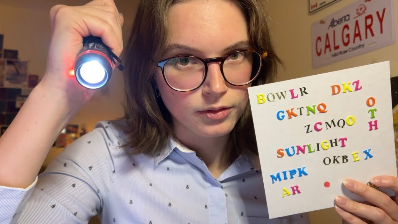 ASMR Detailed Eye Exam and Optic Nerve Testing / Light Triggers, Different Charts, Soft Spoken