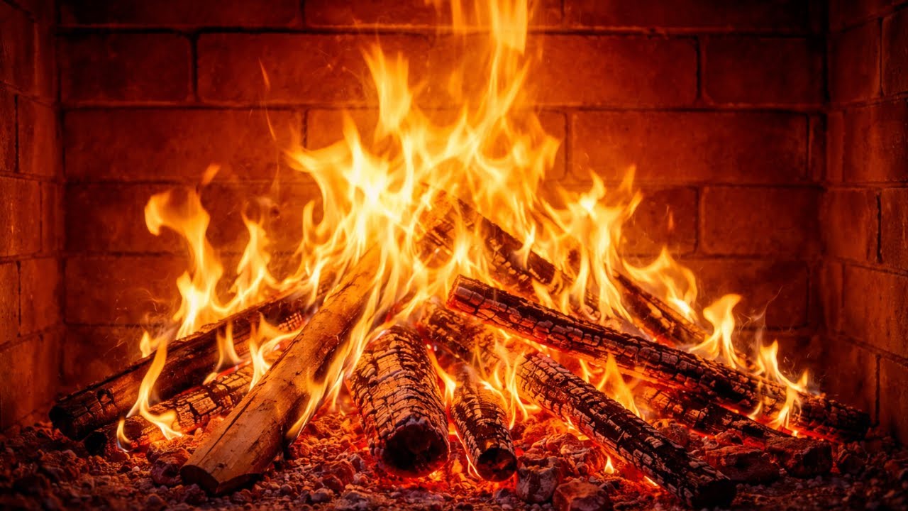 Sit by the Fire 🔥 9 Hours of Realistic Fireplace Crackling | No Music, Pure Relaxation