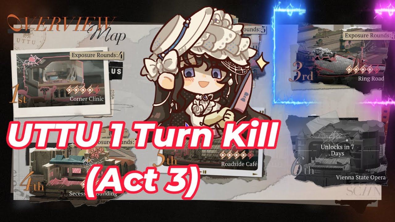 [Reverse 1999] UTTU One Turn Kill All Stages (Act 3 Patch 1.7)