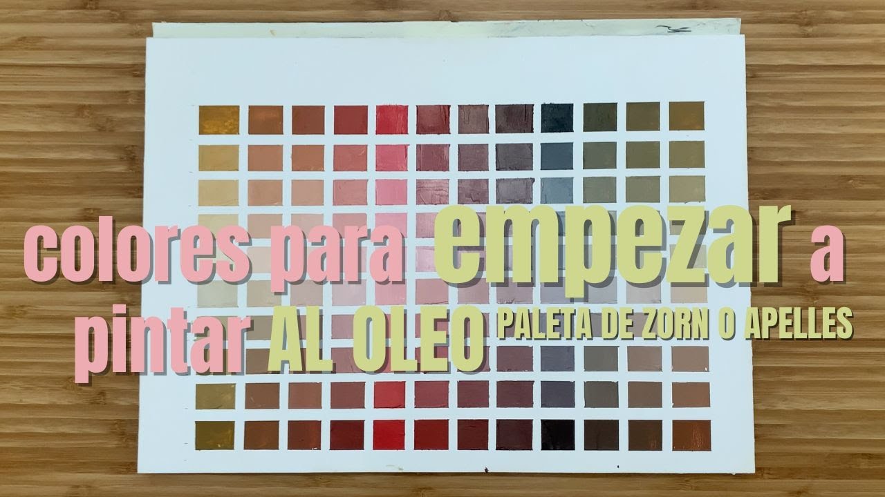 4 Colores para empezar a pintar al óleo. Paleta limitada/Zorn/Apelles
