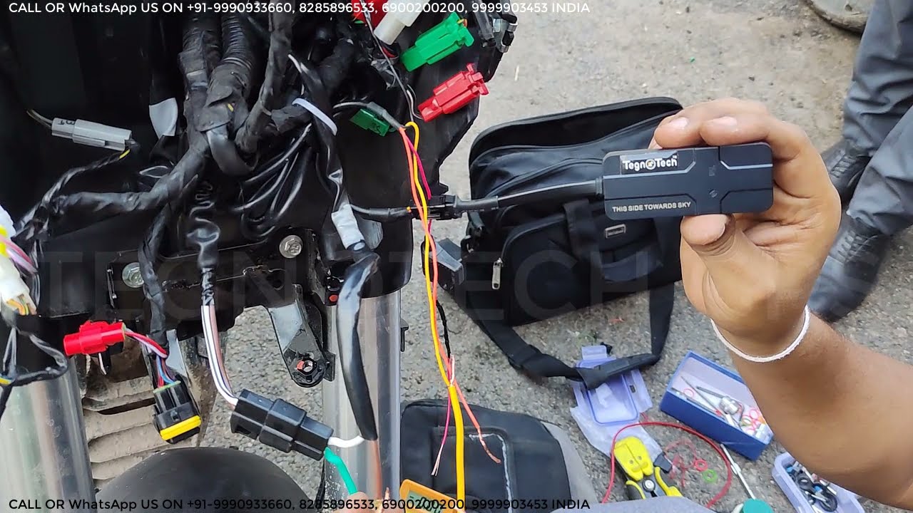 DOMINAR 400 GPS Tracker installation | Battery Drain problem solved in 2 Wheelers