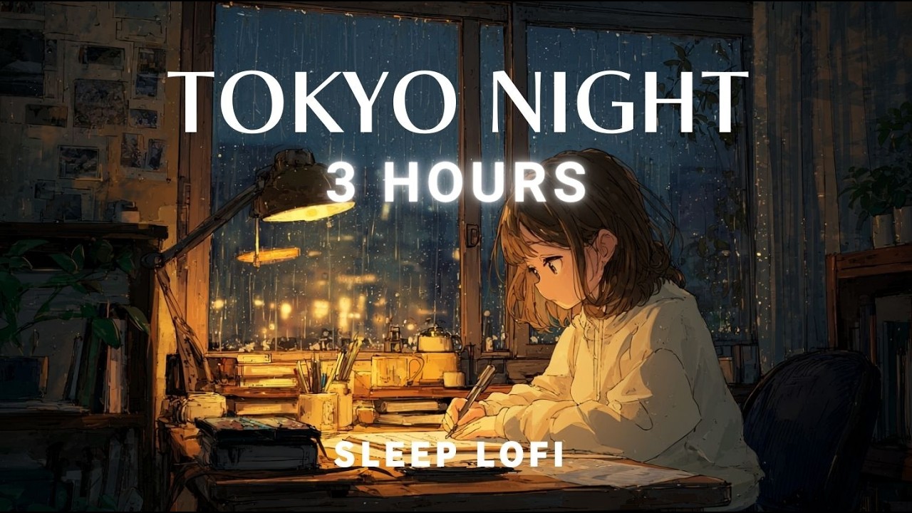 3 Hours Tokyo Rain at 2AM 🌙 Soft Emotional Sleep Lofi | Midnight Tokyo Radio