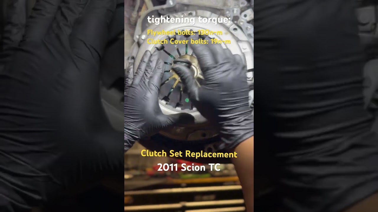 How to install Clutch set for Scion TC #Scion #Mechanic #manualtransmission