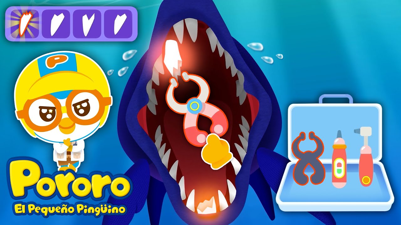 El Mosasaurio con Dientes Rotos🦷 | Doctor de Dinosaurios Pororo | Historias de Dinosaurios para Niño