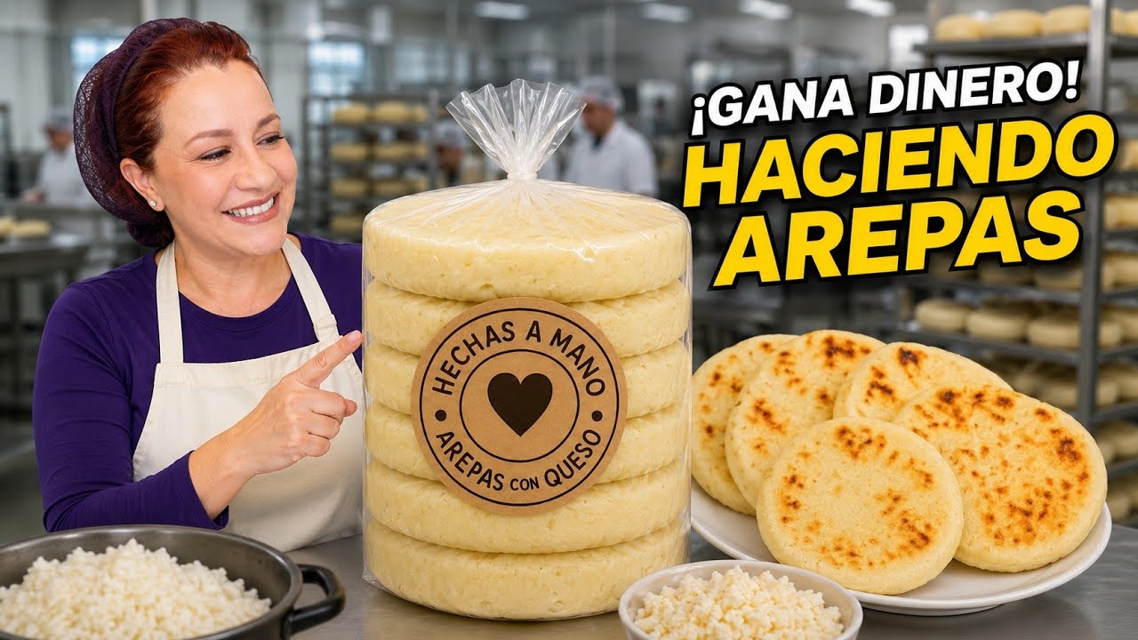 🔴 Cómo hacer AREPAS CON QUESO para vender o comer en casa 😋