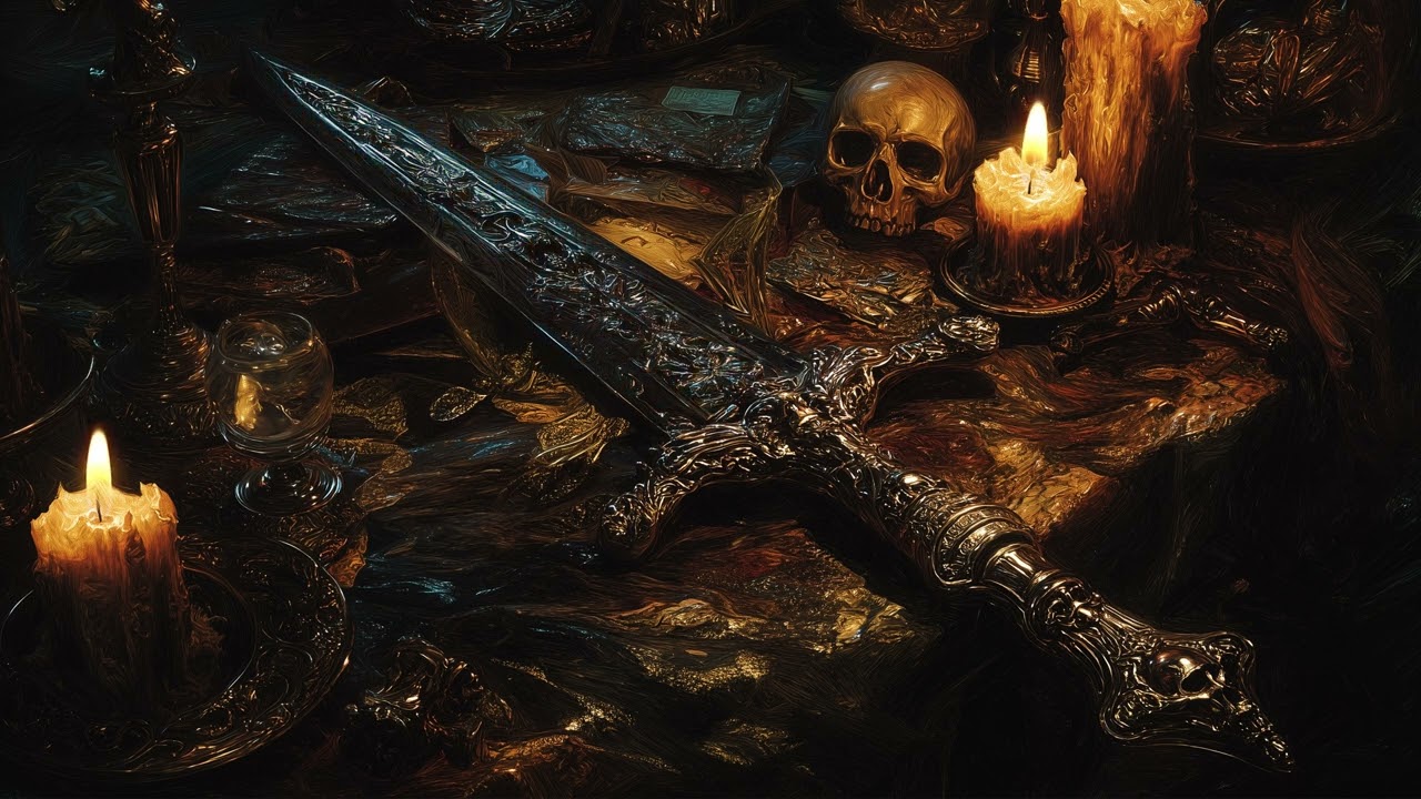 Dark Sword Fantasy Animated Background &bull; Enchanted Sword  &bull; Dark Ritual Ambience &bull; Gothic Magic
