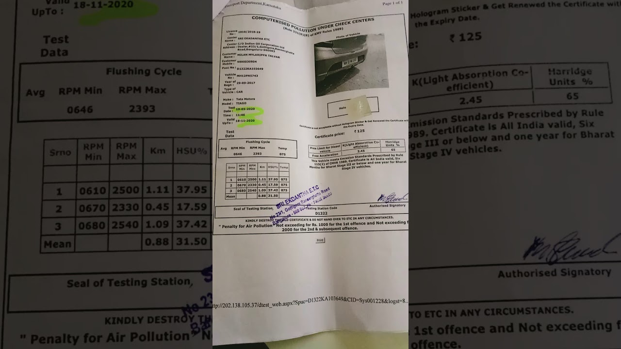 emission test