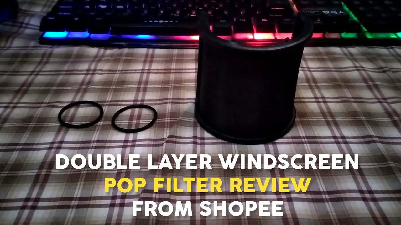 Double Layer Recording Microphone Windscreen Pop Filter Mask Shield Review from Shopee