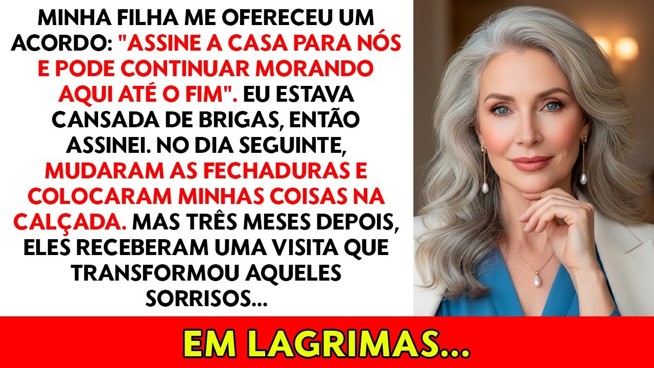 Assinei os papeis deixando a casa para minha filha, mas no dia seguinte ela e meu genro me expulsou!