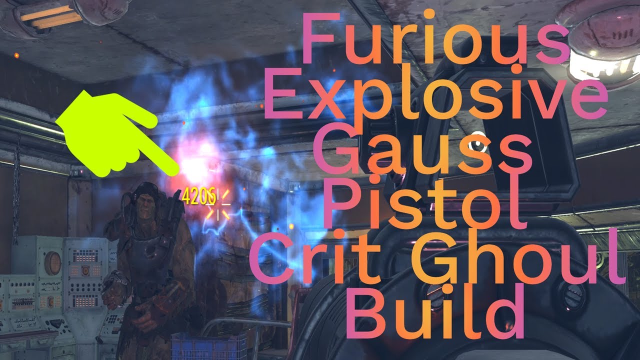 Fallout 76 Furious Explosive Gauss Pistol Ghoul Crit Build (Gone Fission Update) 4k crits'N'AoE