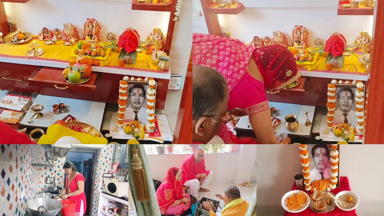 सत्यनारायण भगवान का पूजा 🙏subah 4 baje uth ke kiye sara taiyari puja ka 