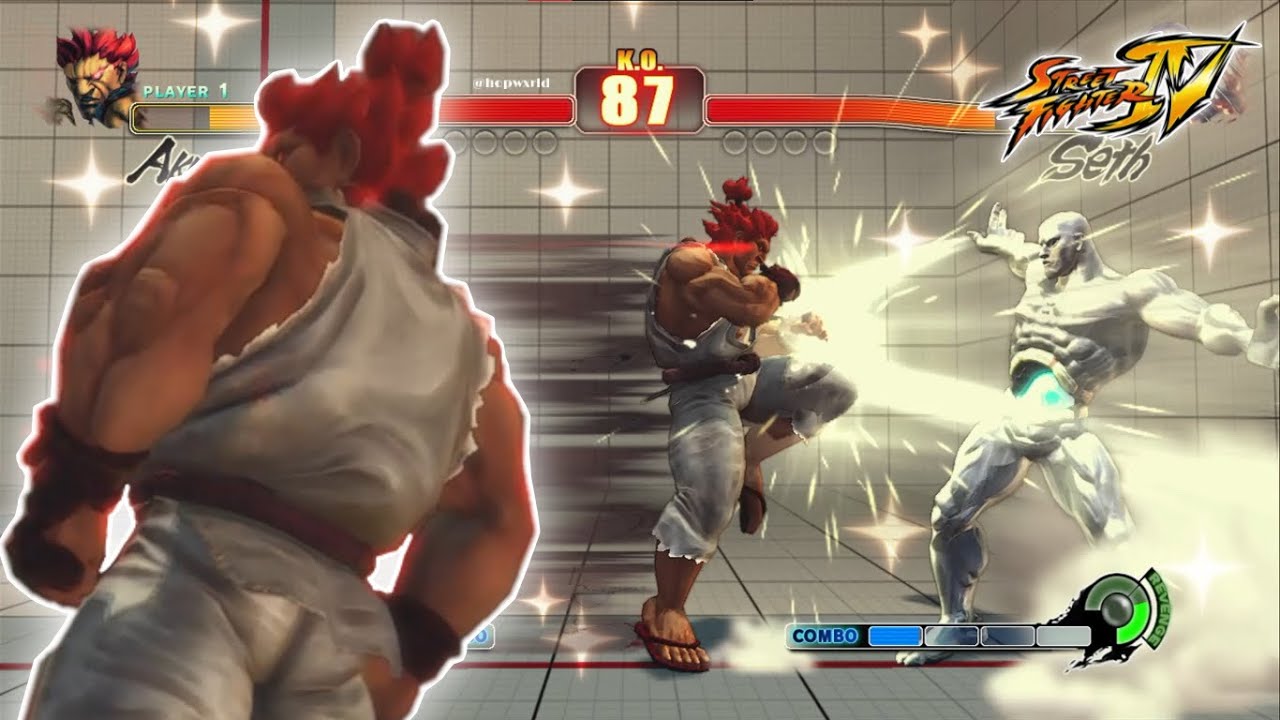 Акума против Сета (наивысшая сложность) | Street Fighter IV