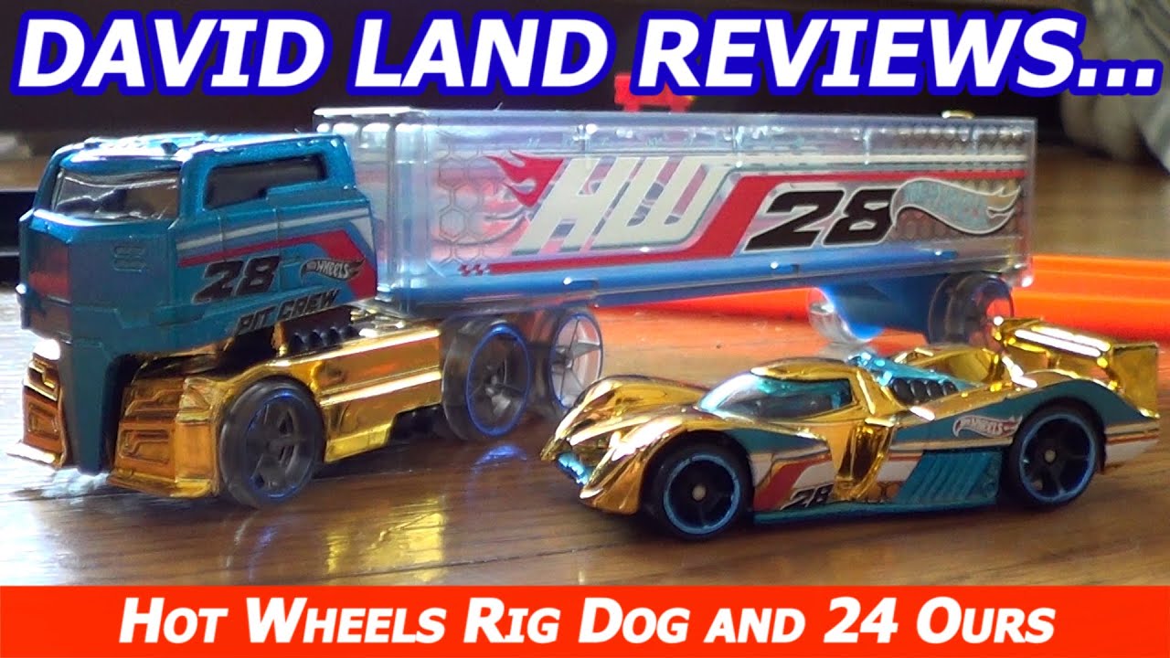 David Land Reviews: Hot Wheels RIG DOG hauler and 24 OURS Le Mans race car (With Track Test)