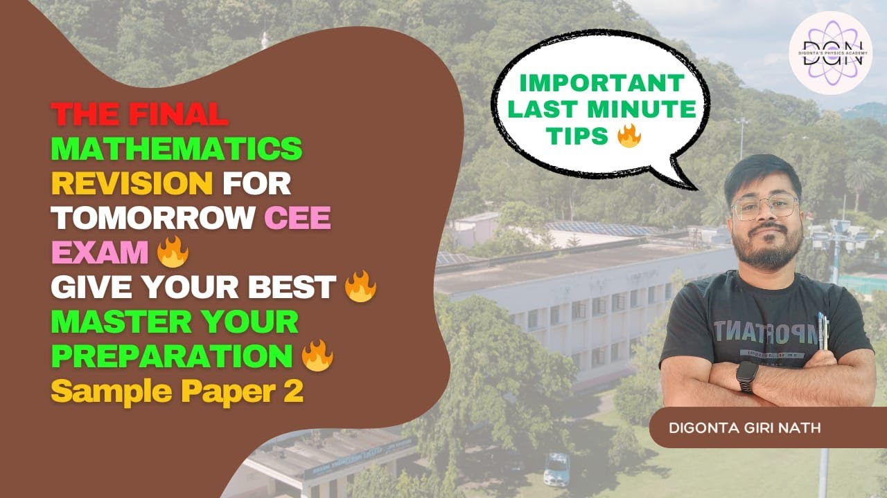 MATHEMATICS SAMPLE PAPER 2 🔥 | LAST MINUTE STRATEGY 🔥 | MOST EXPECTED QUESTIONS 🔥 | @dgnPhysics