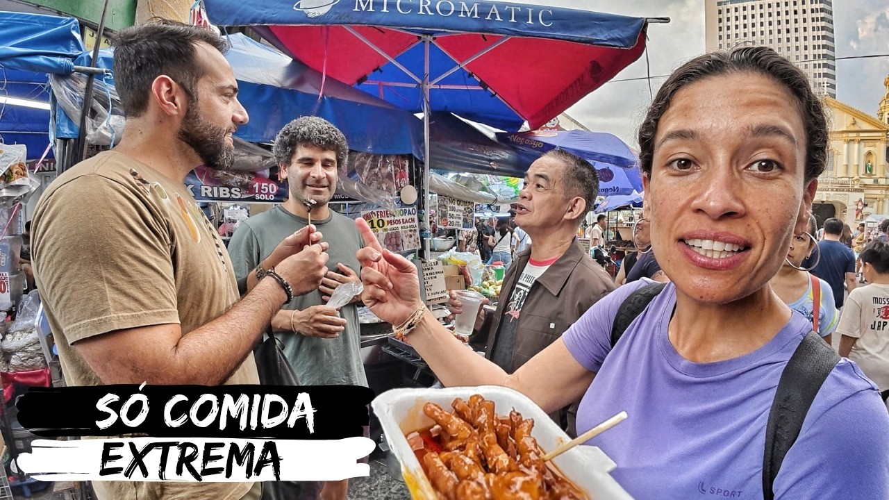 Provando comidas de rua nas FILIPINAS (n&iacute;vel brabo)