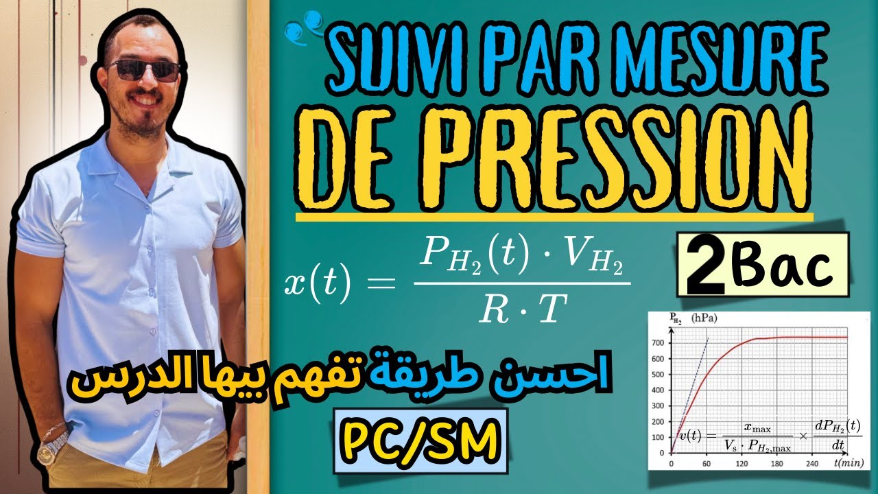 Suivi temporel d'une transformation chimique : Mesure de pression – cours/exercices 2Bac [ PC/SM ]