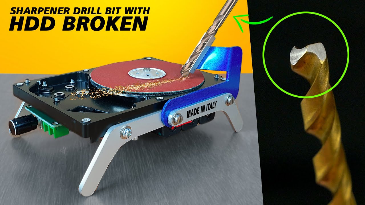 AMAZING what I made with an old HDD to sharpener the drill bit HDD sander 3.0