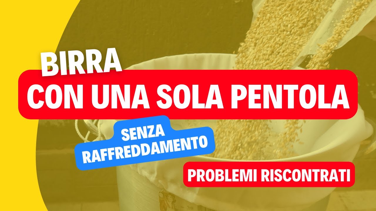 Birra fatta in casa con 1 sola pentola senza sparge e raffreddamento