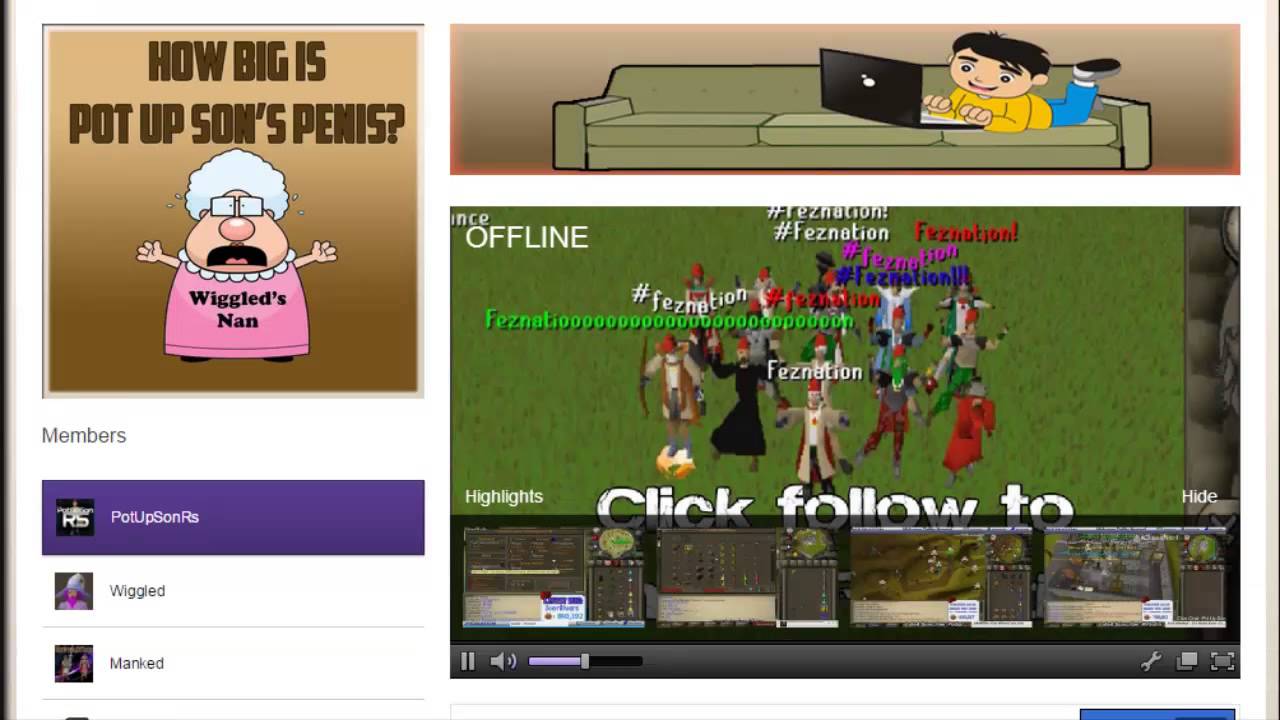 Requirements to Join Nans Sofa! : Oldschool RuneScape 2007 - His Nan's Sofa