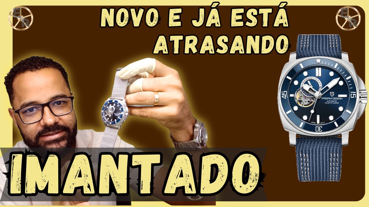 Pagani Designs PD1736 novo, imantado, atrasando e parando, como remover ímã ? Ezequias Relojoeiro