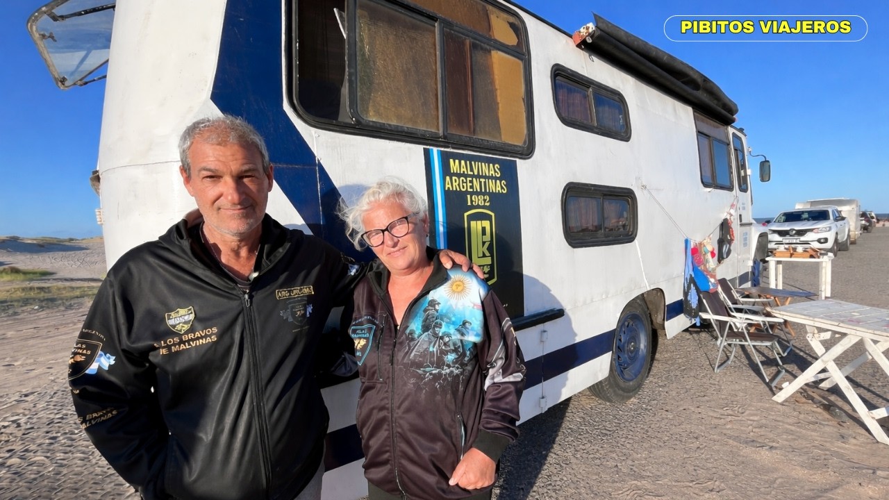 VIAJAN EN MOTORHOME Y MANTIENEN VIVA LA CAUSA MALVINAS