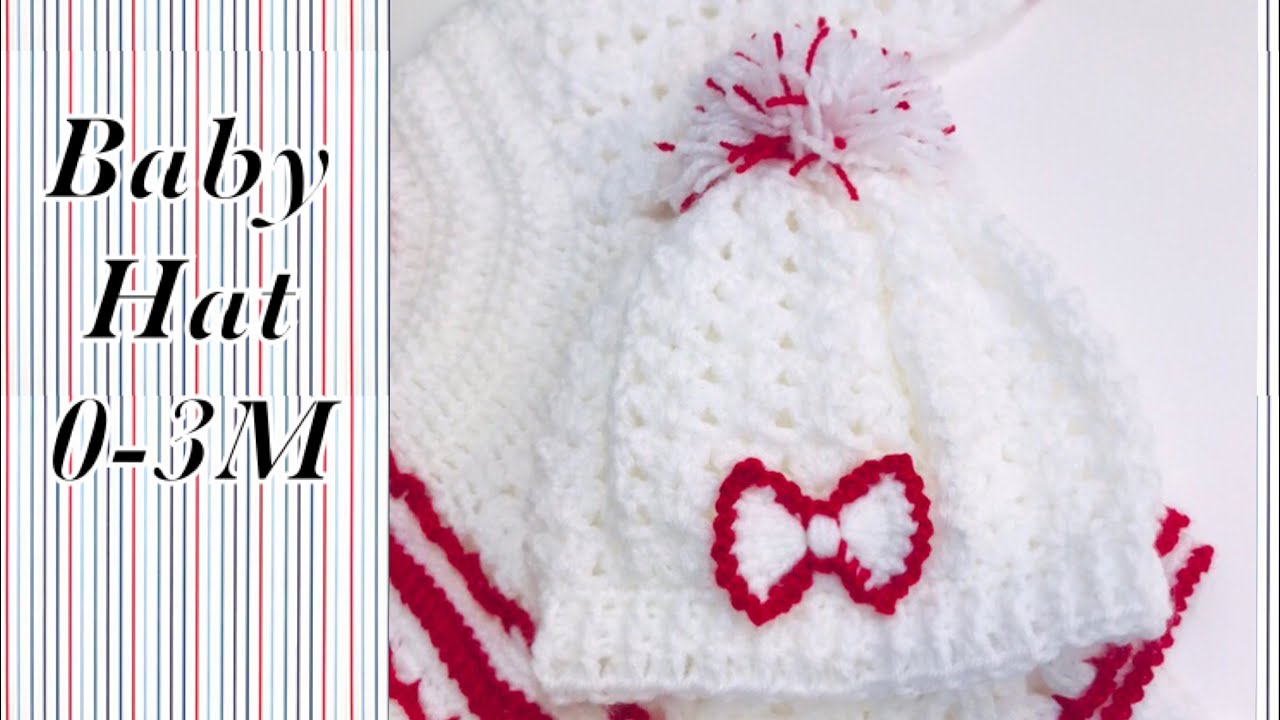 LEFT Handed Crochet Baby girl sets: How to crochet newborn baby beanie hats by Crochet for Baby #169
