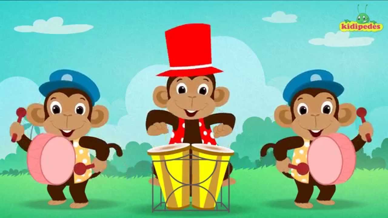 5 Little Monkeys - Popular Nursery Rhymes Collection I Five Little Monkeys Children Songs