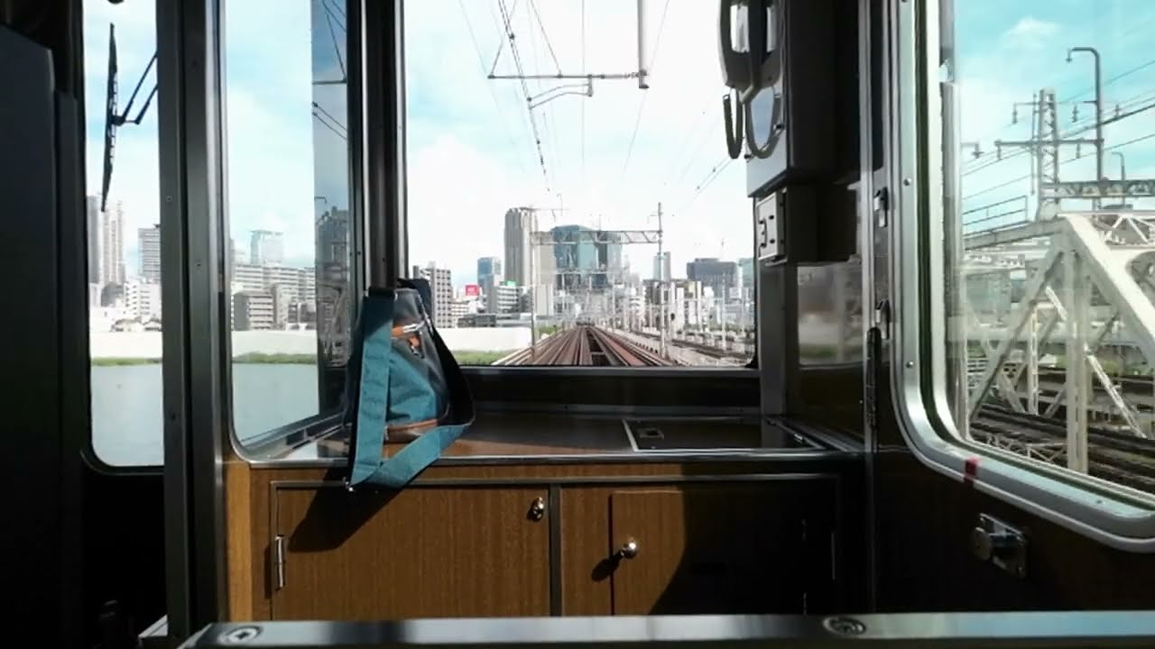 【Japan Train】The Hankyu Kyoto Line , from Juso to Umeda.